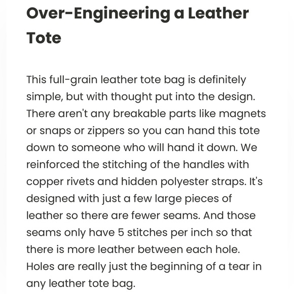 Saddleback Everyday Leather Tote - Picture 13 of 14